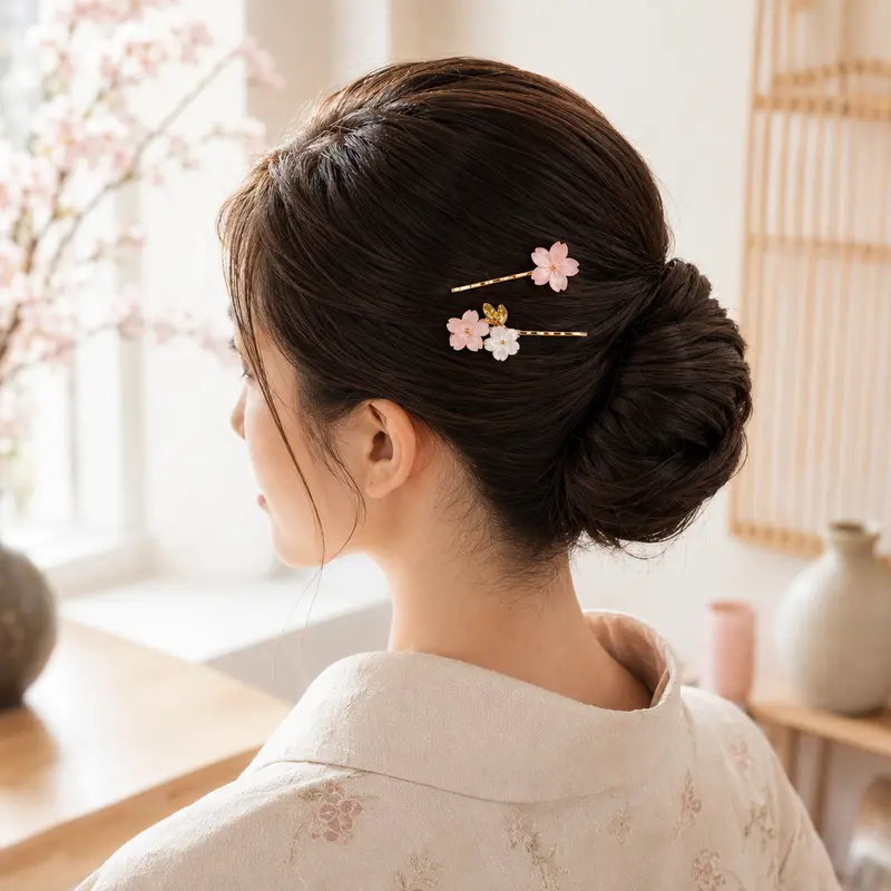 Japońskie Spinki do Włosów Hanami