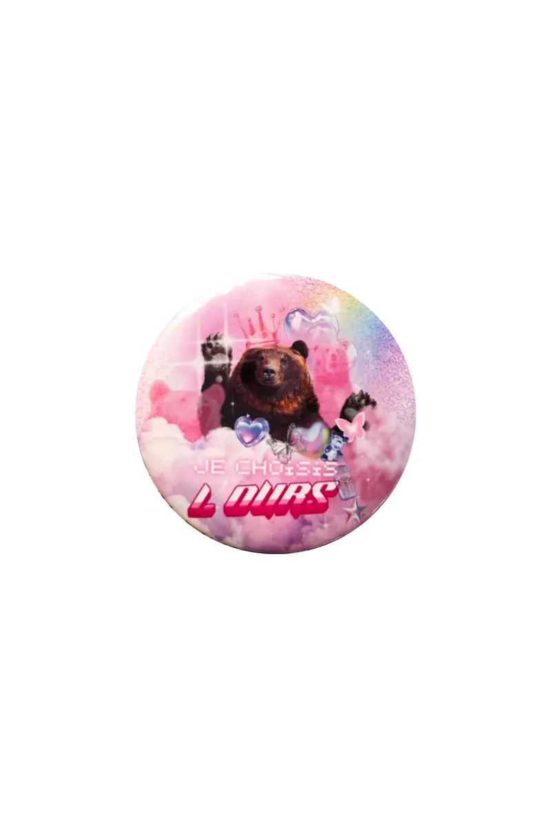 Je choisis l'ours — Badge féministe humour