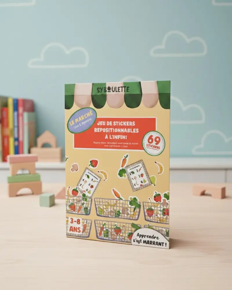 Jeu de stickers repositionnables à l'infini - Le Marché
