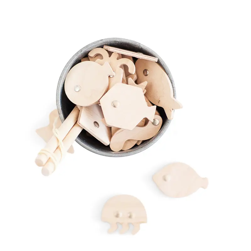 Jouet en bois - Jeu de pêche à la ligne