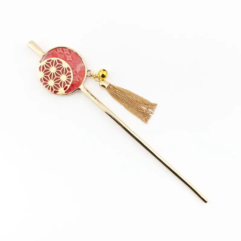 Kanzashi Japonés Asanoha Rojo