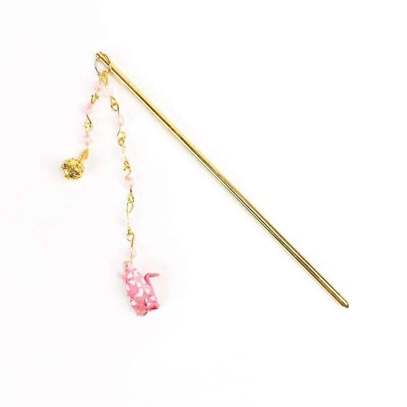 Kanzashi Japonés Origami Rosa