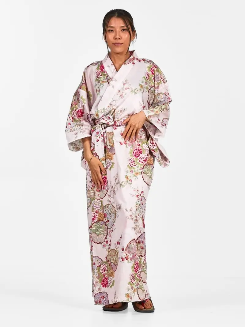 Kimono Japonés Maru Mon Mujer