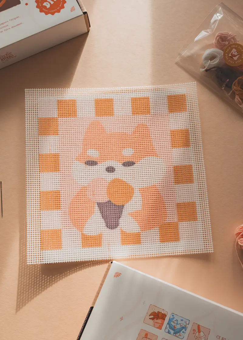 Kit a canevas - Shiba glace