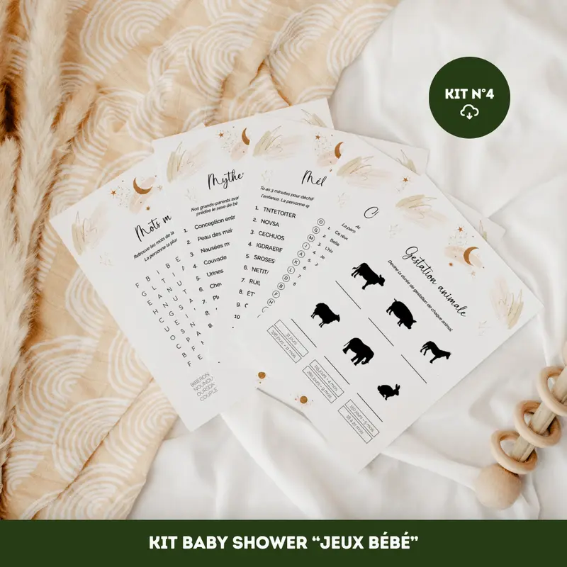 Kit baby shower n°4 - Jeux bébé