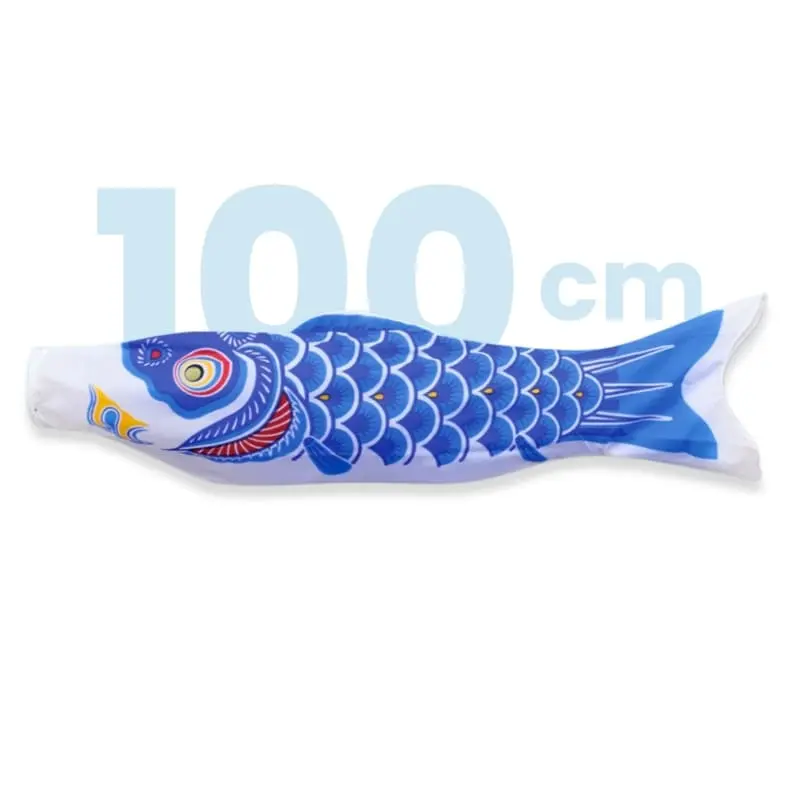 Koinobori Tradicional Japonés Azul - 100 cm