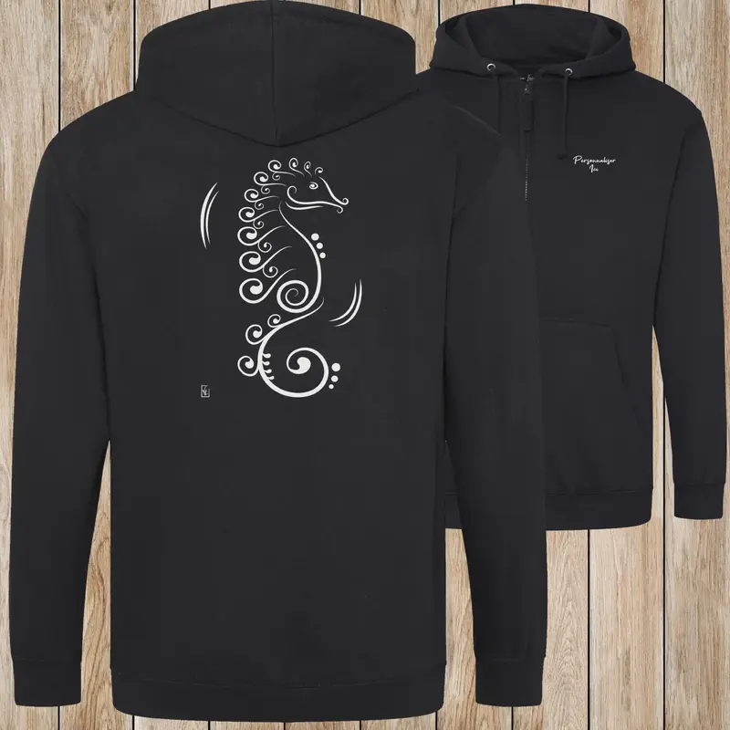 La vie cachée d'un hyppocampe sur une Veste zip - Personnalisable - VGL