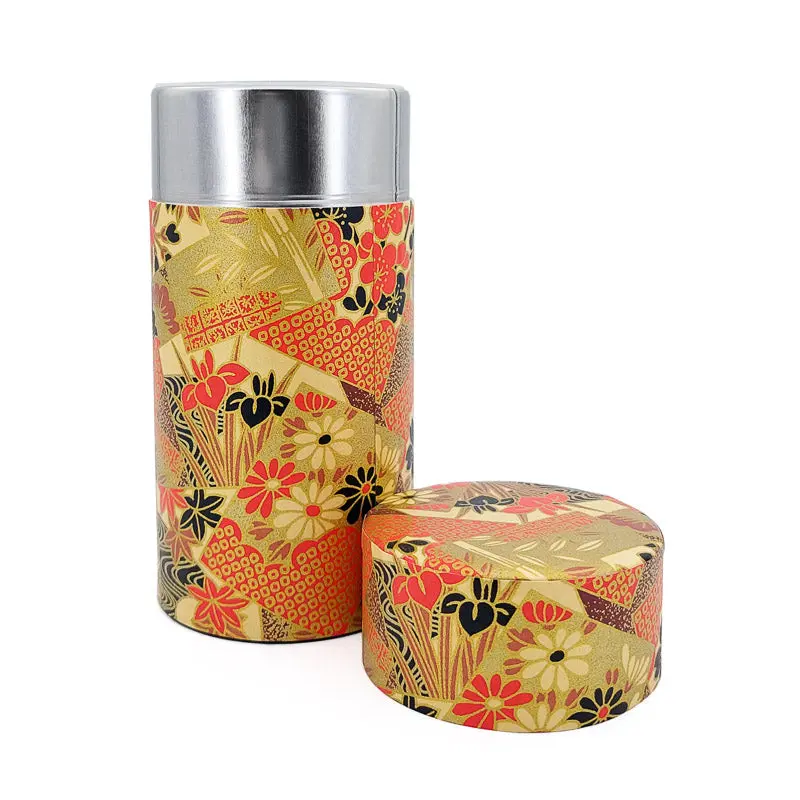 Lata de Té Japonesa Washi Hana