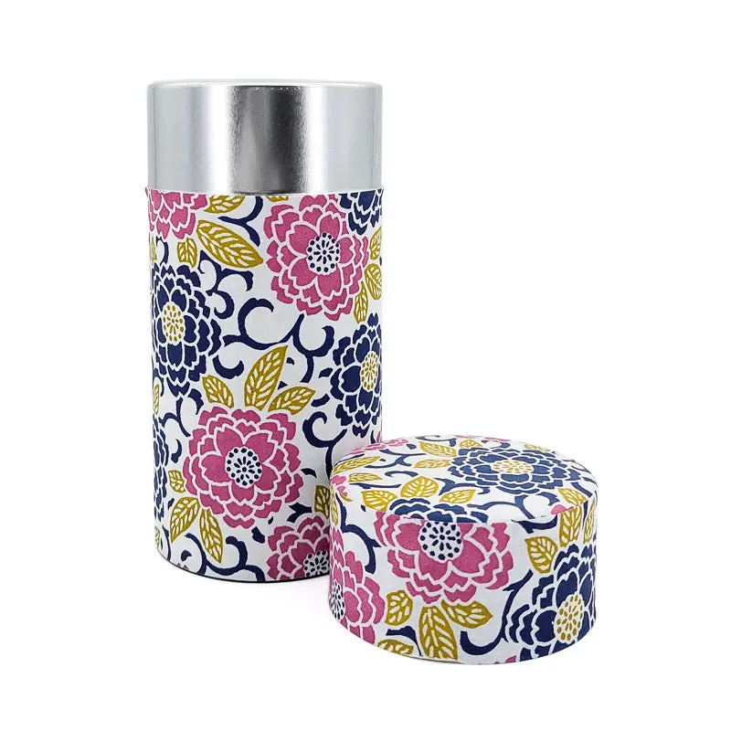 Lata de Té Japonesa Washi Lila
