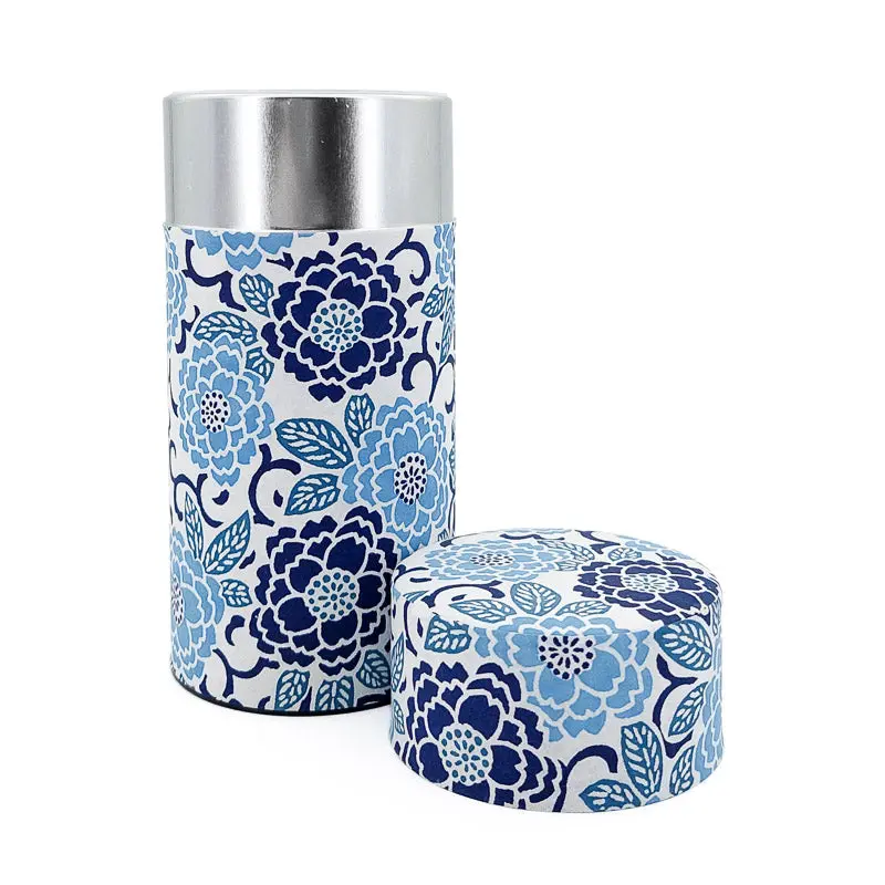 Lata de Té Washi Azul