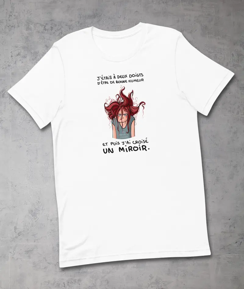 Le blues du miroir by Nathalie Jomard - T-shirt premium unisexe à col rond