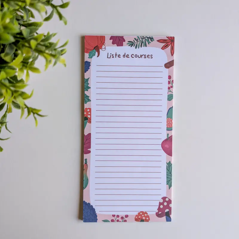 Liste de courses 10x21 cm - Automne
