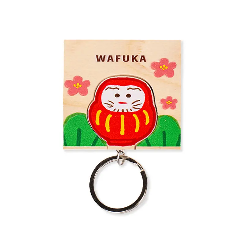 Llavero Daruma Japonés Ciprés