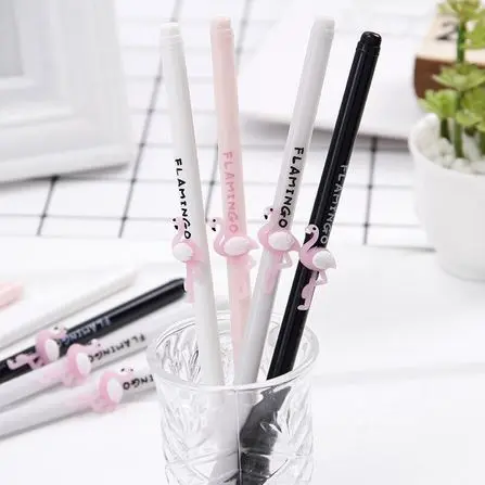 Lot de 4 Stylos Flamant Rose