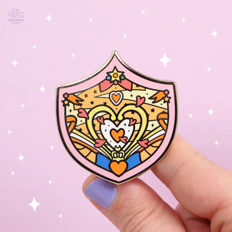 Love Shield Enamel Pin