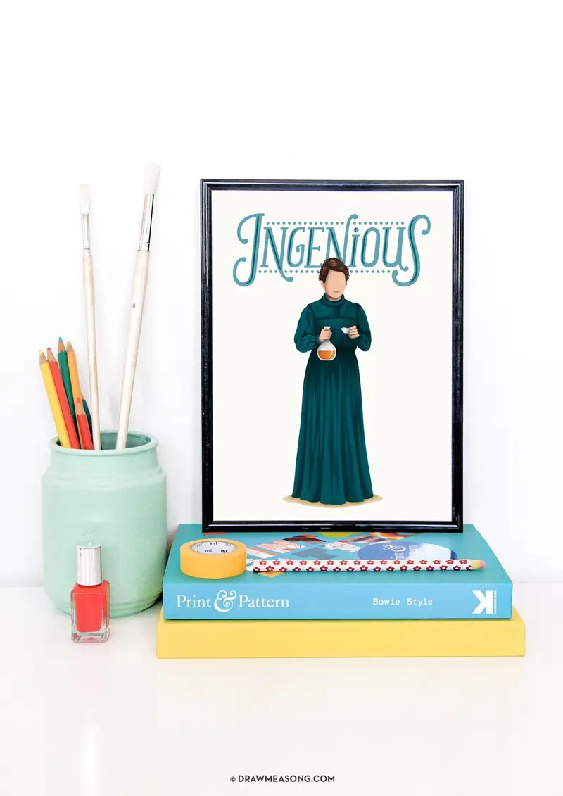 Marie Curie Ingenious Art Print