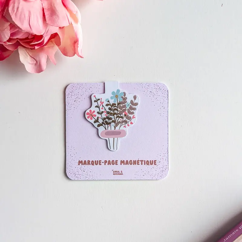Marque-Page Magnétique - Bouquet de fleurs