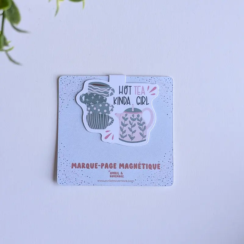 Marque-Page Magnétique – Hot tea Kinda Girl