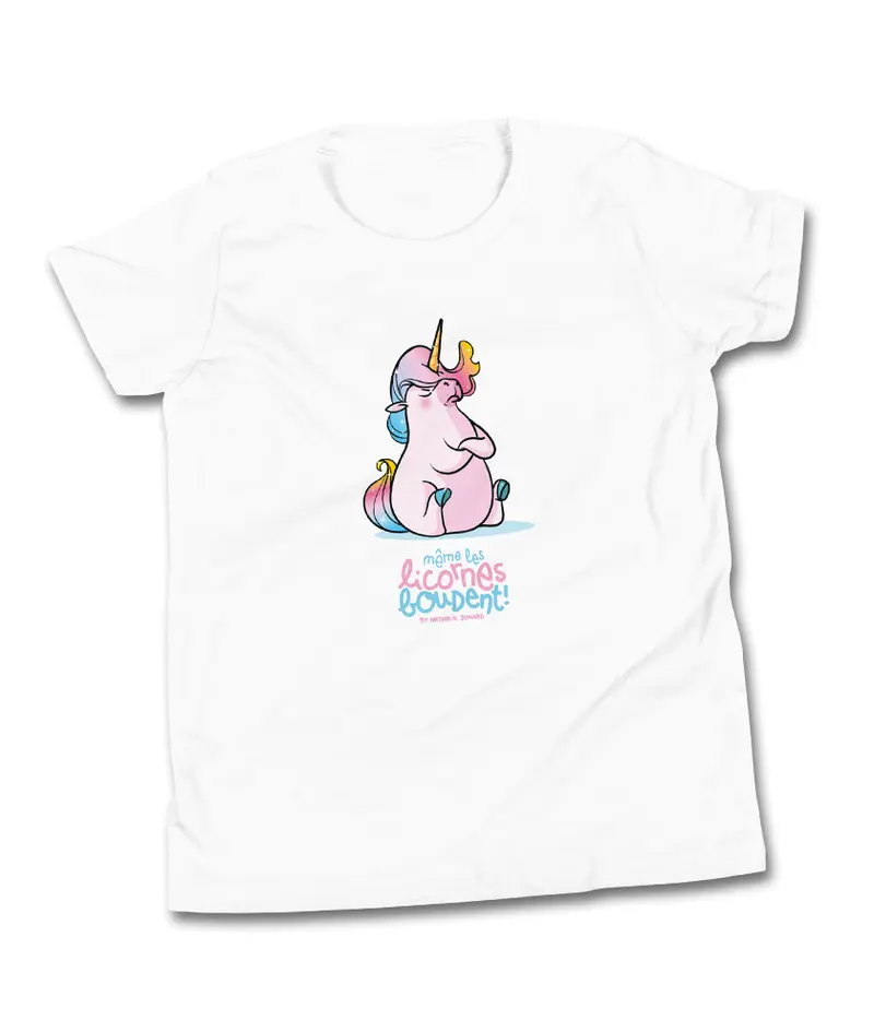Même les licornes boudent by Nathalie Jomard - T-shirt à col rond pour Enfant