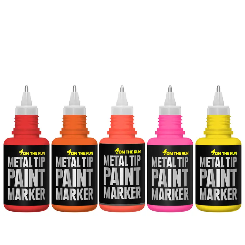 Metal Tip Marker Bundle x5 - Hot Colors