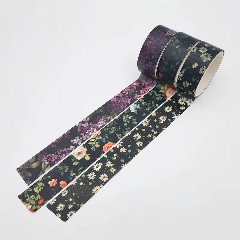 Midnight Bloom - Floral Washi Tape Set