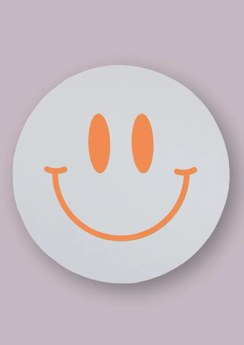 Miroir - Smiley orange
