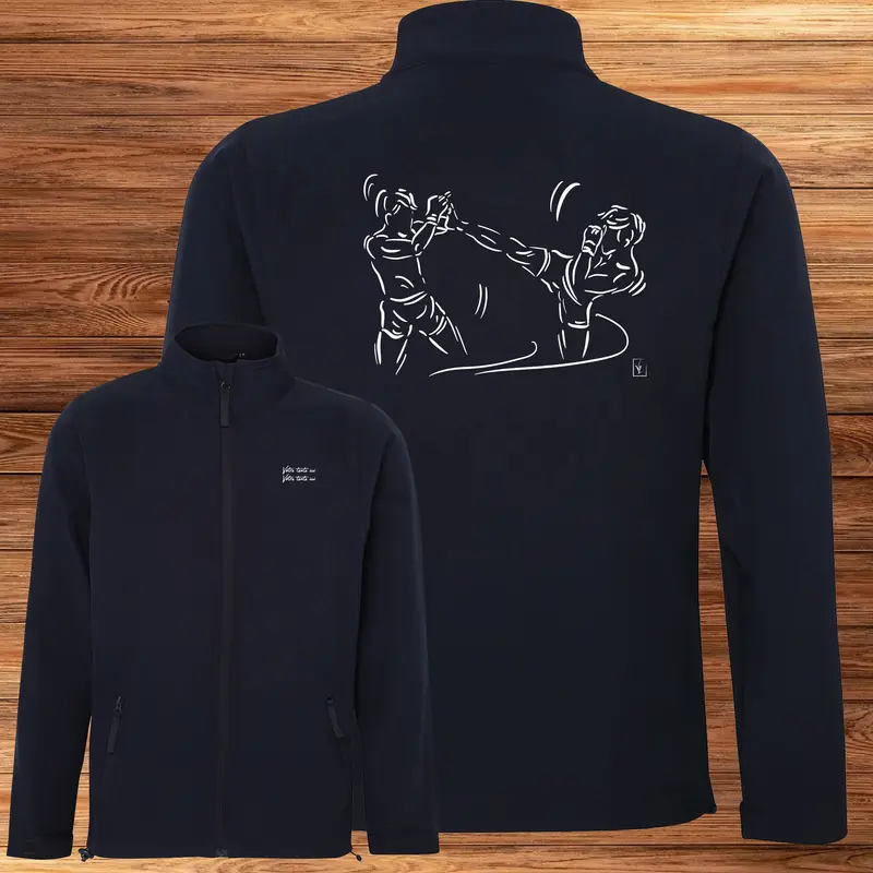 MMA Sport de Combat pied tête Graphisme sur Veste sofshell
