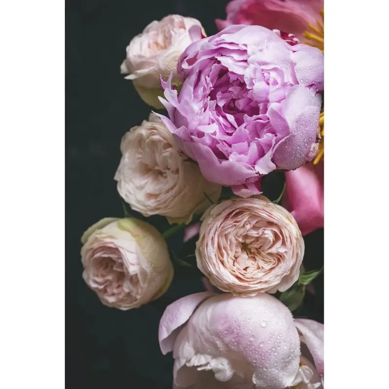 Moody Florals ii, papier de découpage, menthe par Michelle