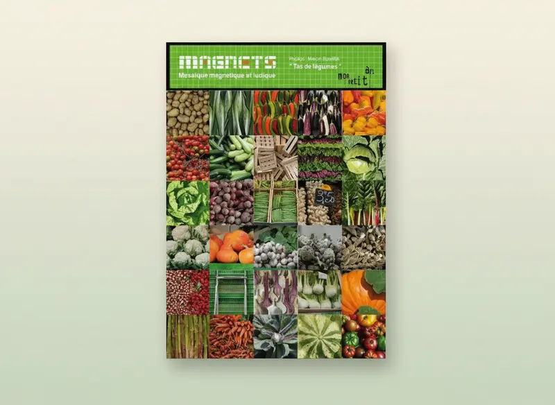 Mosaïques magnétiques - Carrés de légumes