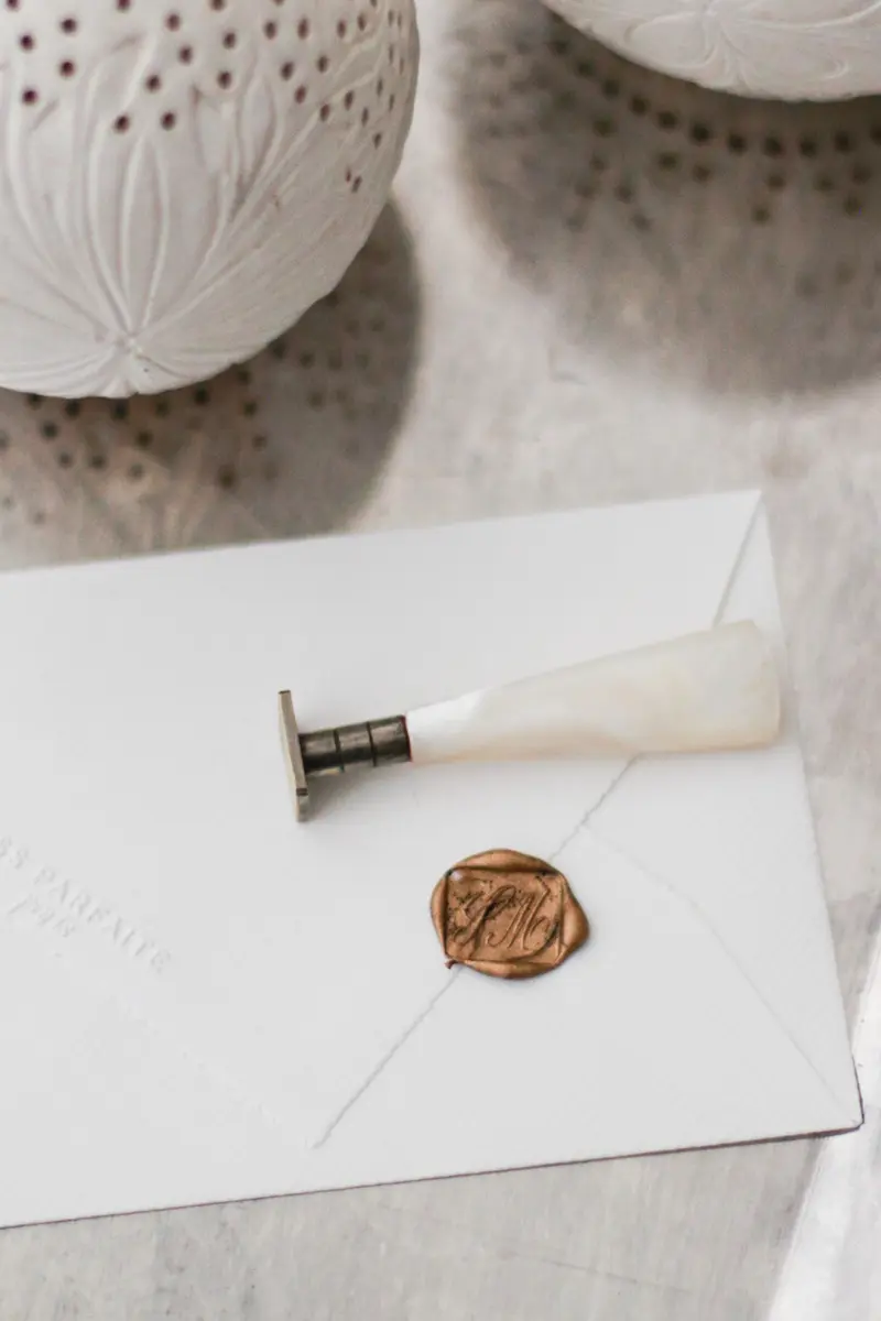 Mother-of-Pearl Antique Wax Seal