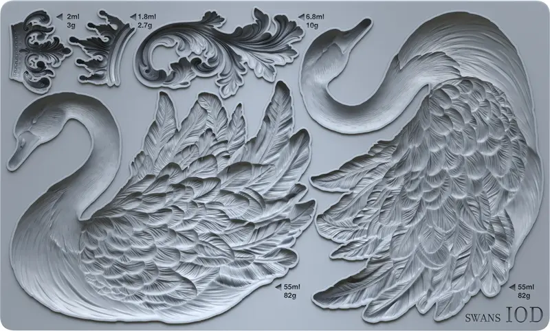 Moule en silicone cygnes | Dessins d'orchidées de fer IOD | Été 2026 |