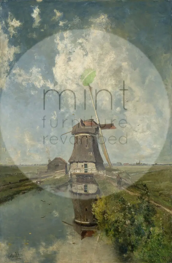 Moulin à vent - Menthe par Michelle Papier de découpage