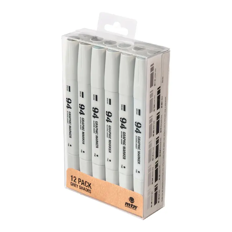 MTN 94 Marqueurs Graphiques Grey Shades x12