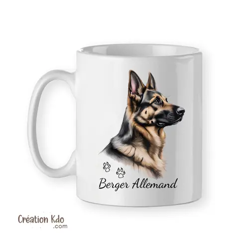 Mug Berger Allemand tasse profil chien portrait race