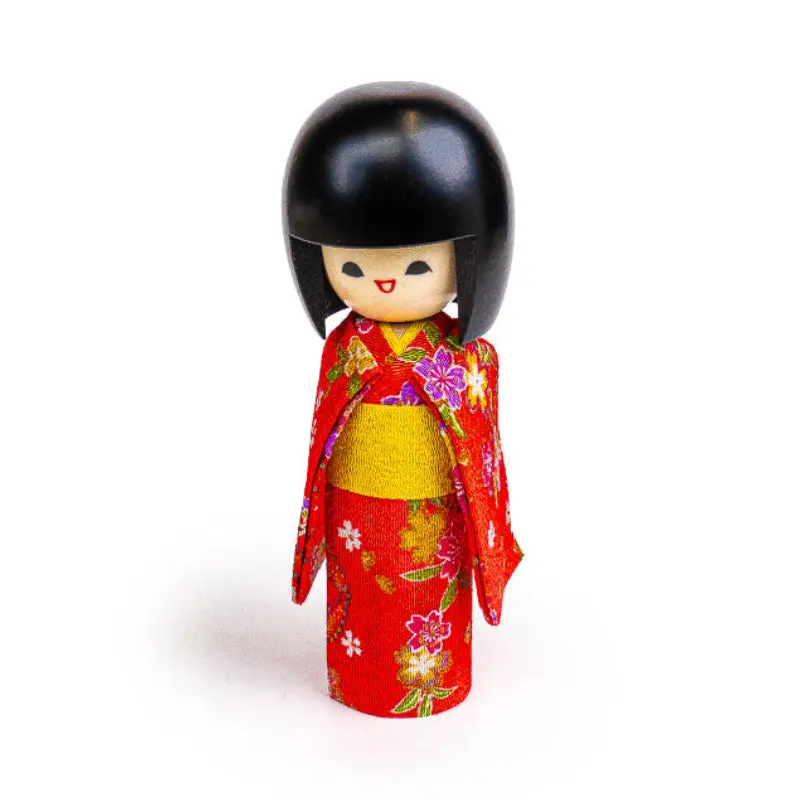 Muñeca Japonesa Kokeshi - Egao Roja