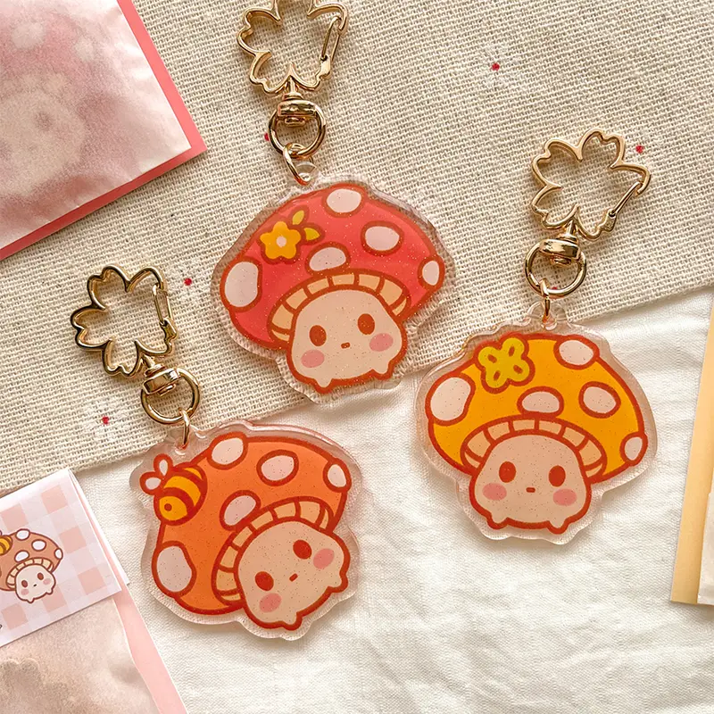 Mushroom Acrylic Keychain #K006