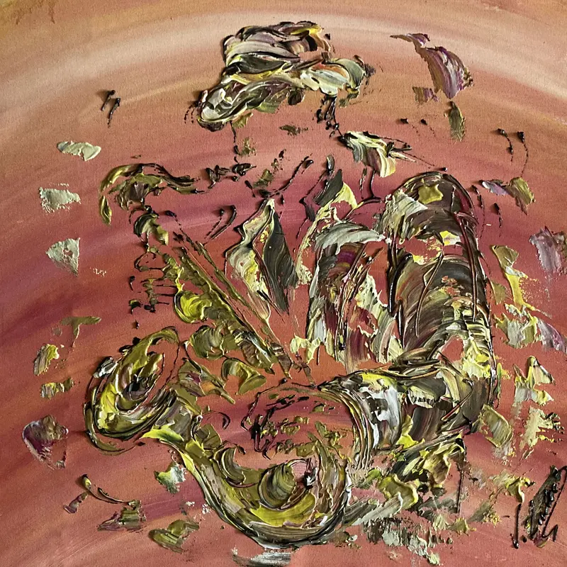 Musicien saxophoniste musique saxophone - peinture de 50x50cm