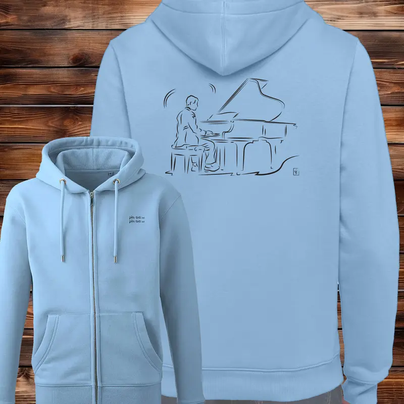 Musique piano classique Graphisme sur veste sweat homme