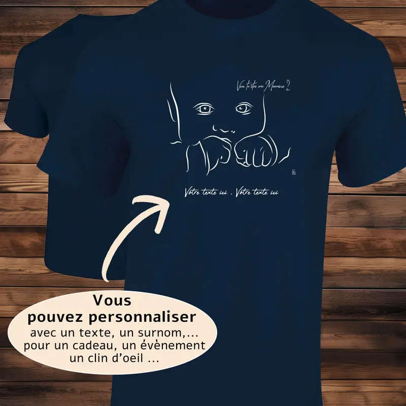 Naissance marraine Graphisme sur T-shirt