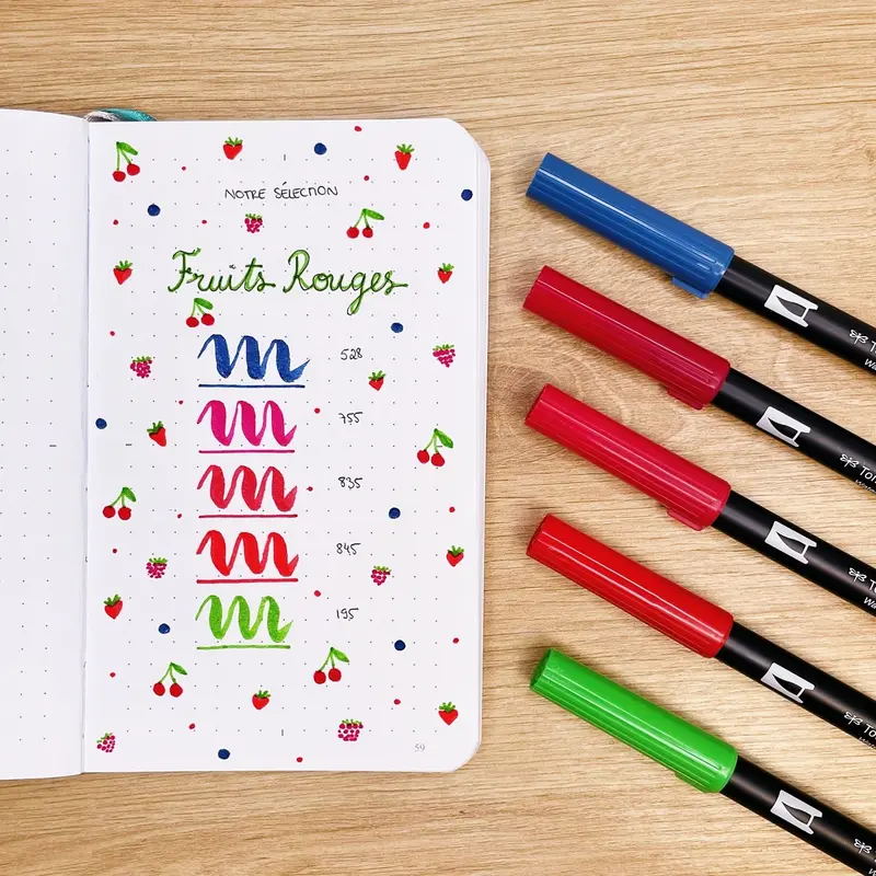 Notre sélection "Fruits rouges TOMBOW" - Feutres pinceaux
