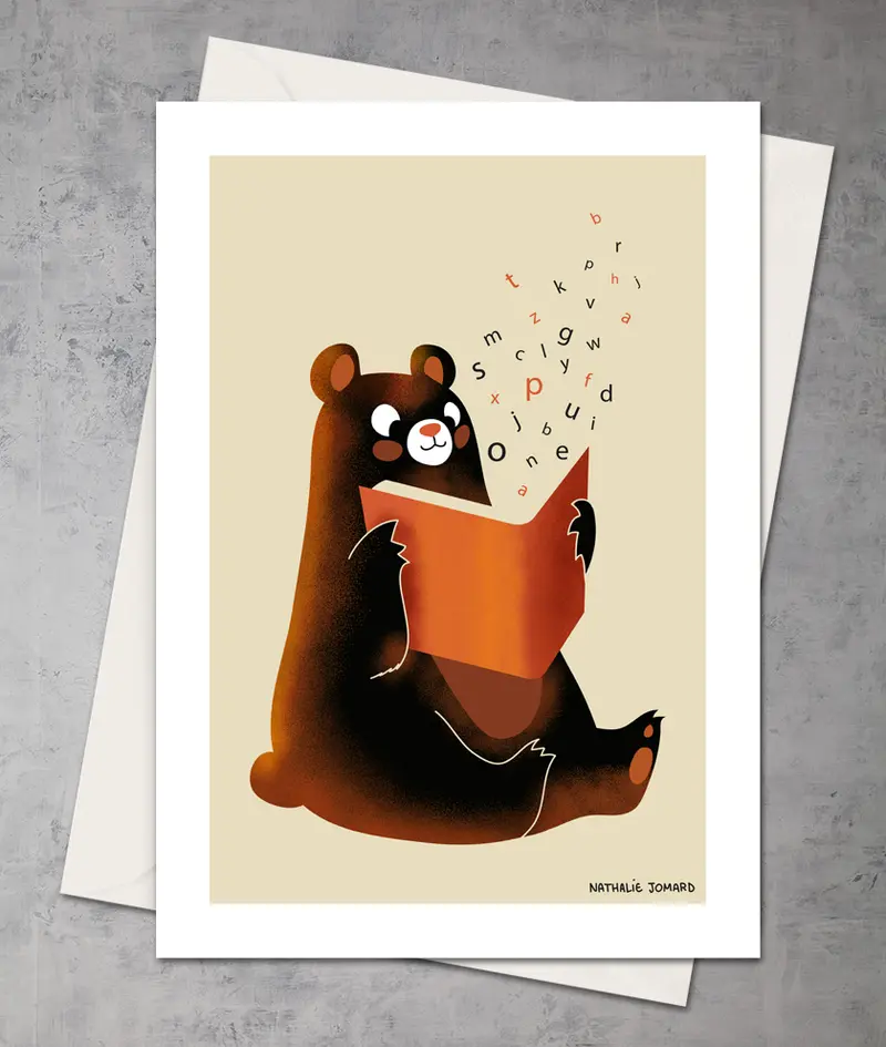 Nounours by Nathalie Jomard - Lot de 10 cartes identiques + enveloppes premium