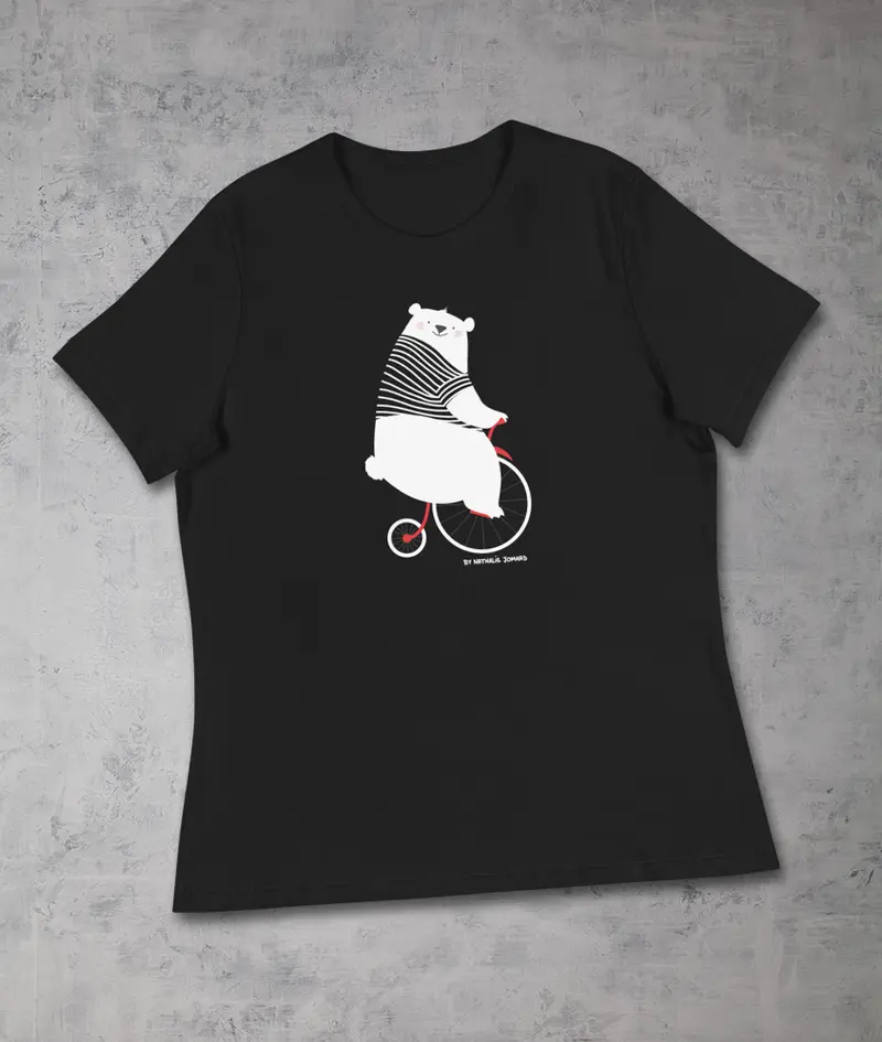Nounours fait du vélo by Nathalie Jomard - T-shirt décontracté pour Femme