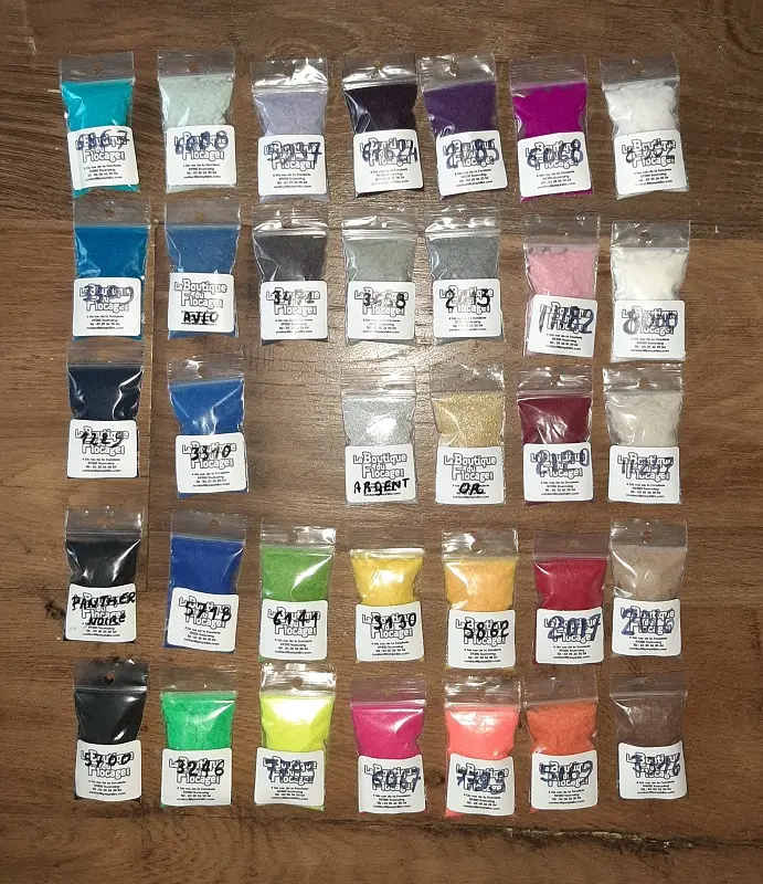 Nuancier Flocs 1mm polyamide