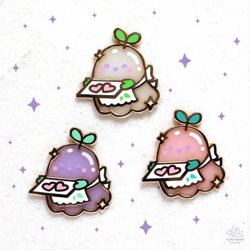 Nurturing Love - Sprout Ghostie Enamel Pin