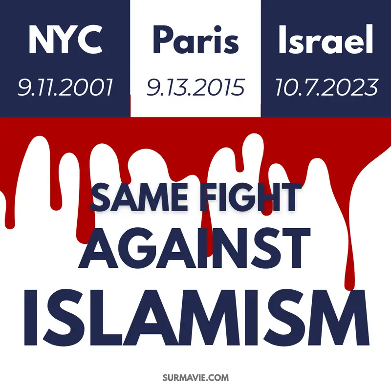NYC Paris Israel - SAME FIGHT AGAINST ISLAMISM - Stickers set