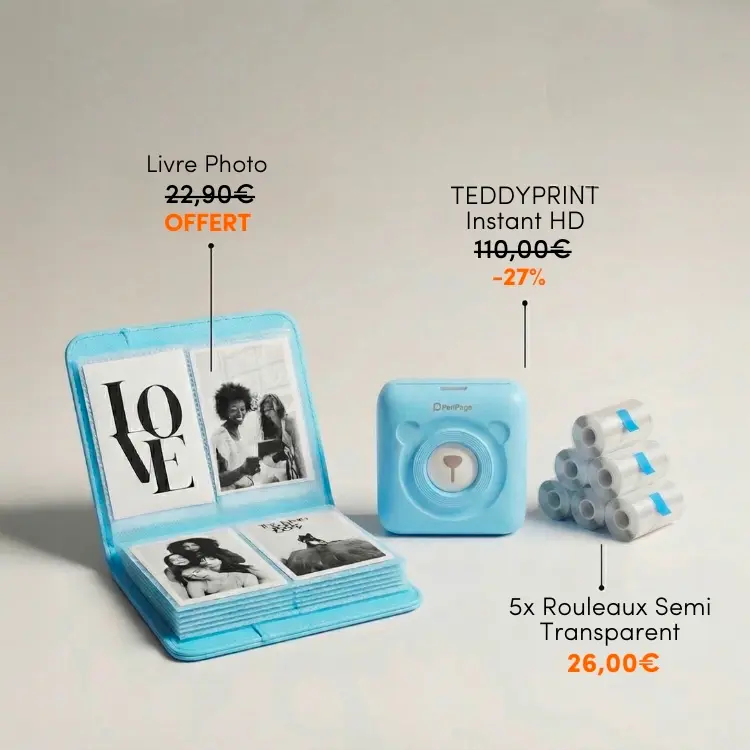 Pack Album photo + 5 Rouleaux Transparents