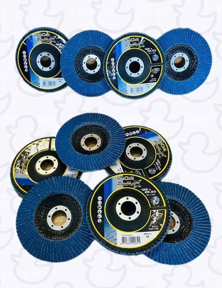 Pack de 10 Disques à lamelles métal zirconium  FLEXOVIT Pro 125 mm (10 pcs)