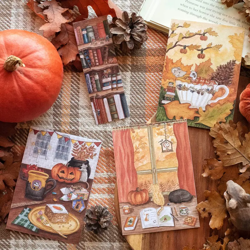 Pack Un automne douillet et gourmand - carterie - marque-pages -