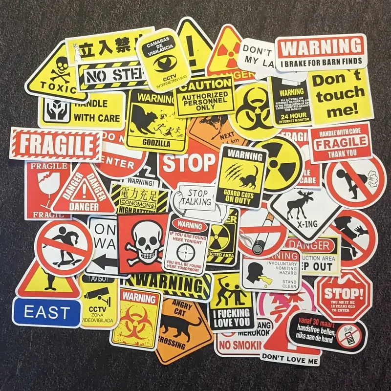 PANNEAU WARNING PACK | 50 STICKERS