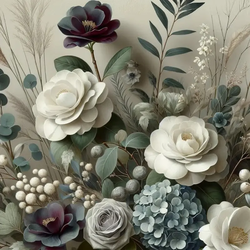 Papier de découpage de pétales d'hiver par Mint